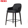 Commercial Furniture Nordic Indoor Fabric Seat Wooden Frame High Back Bar Stool
