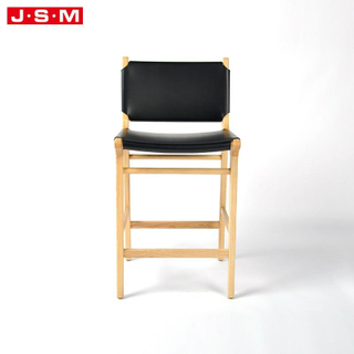 Nordic Modern Indoor High Land Bent Wood Seat Furniture Bar Chair