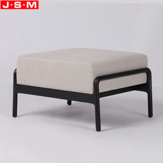 Wholesale Bedroom Footstool Fabric Square Living Room Stool Seat Ottoman