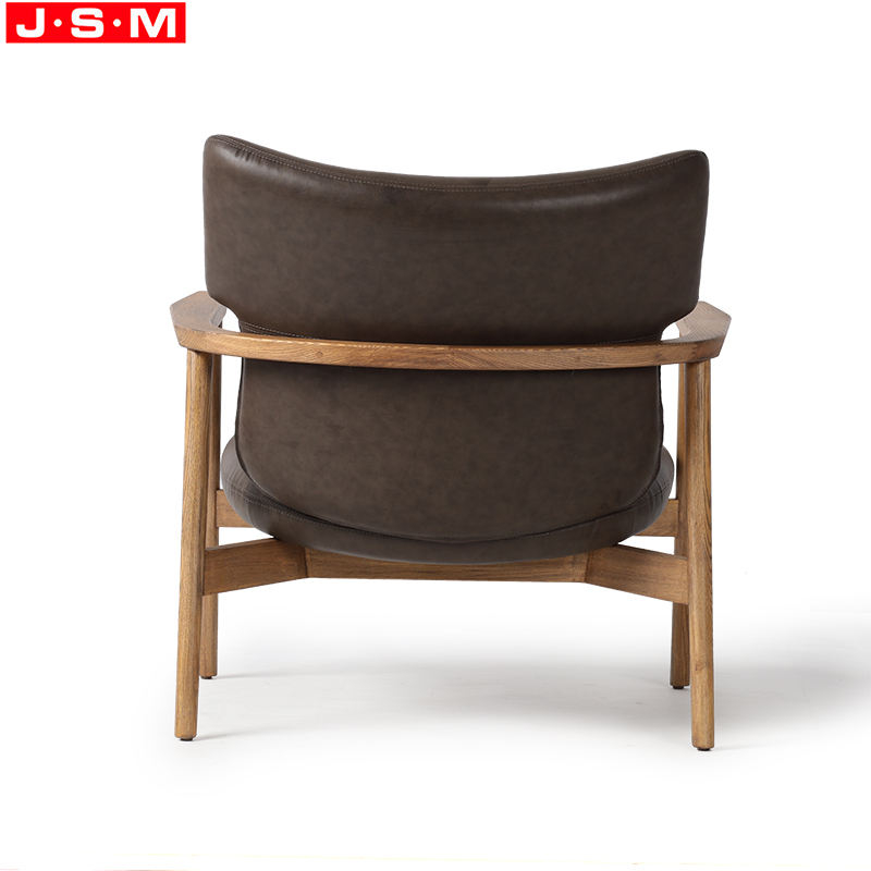 Wabi-Sabi Wood Chair Upholstered Accent Armchair For Living Room Leisure Chair