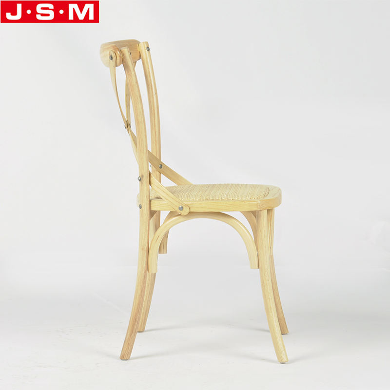 Modern Patio Outdoor Garden Christmas Wedding Beige Solid Wood High Back Dining Chair