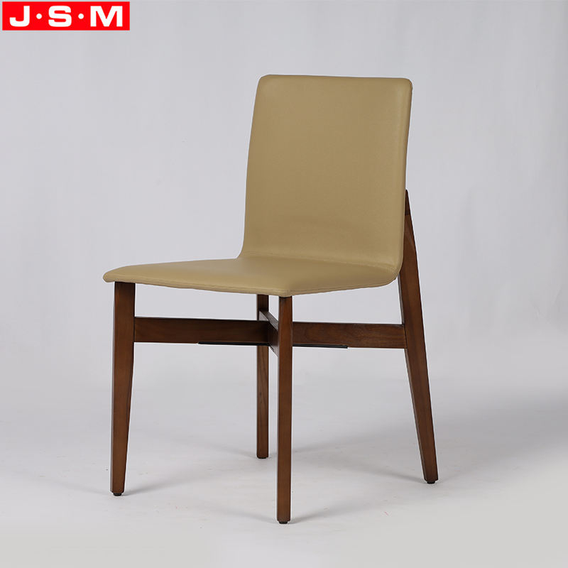 Country Rustic Retro Cafe Hotel Ash Timber Wood Legs Foam And Fabric Dining Chair