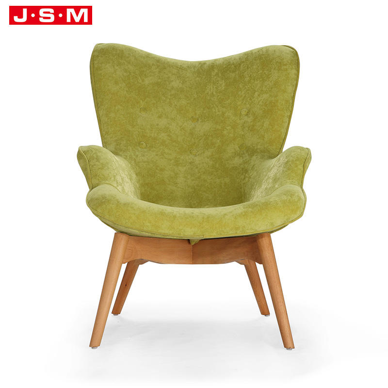 Grace Furniture Garden Wooden Legs Fabric Accent Chairs Furniture High Back Leisure Lounge Dining Armchair