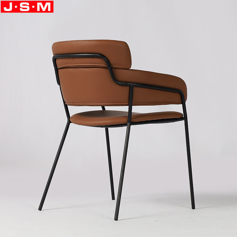Simple Design Metal Legs Restaurant Room Furniture Foam And Fabric Comfortable Dining Chair