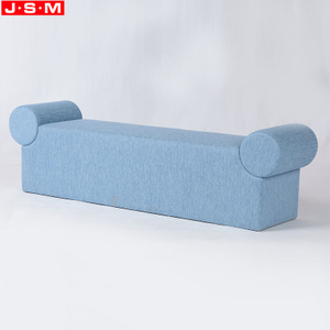 Modern Design Home Furniture Bench Blue Fabric Comfortable Benche