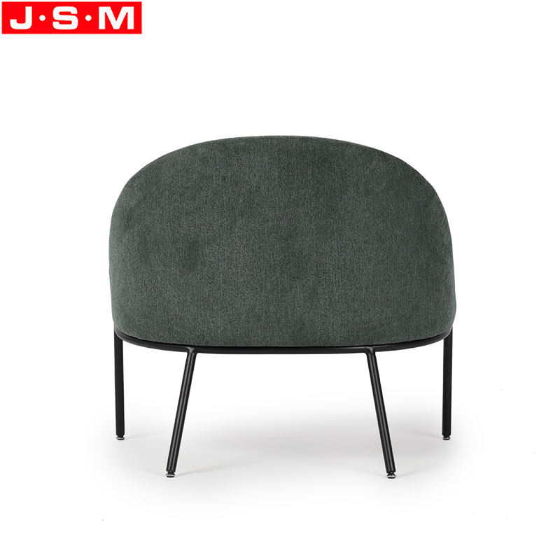 PU Upholstery Fabric Modern Metal Dining Living Room Nordic Luxury Home Armchair