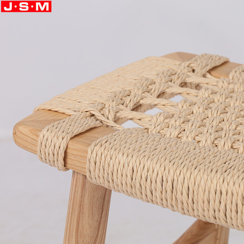 Wholesale Home Office Furniture Chair Foot Stool Woven Ottoman Stool