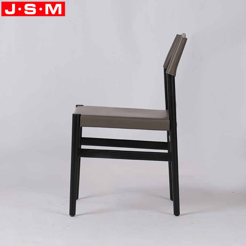 High Quality Hard PU Dining Room Chair Saddle Leather Dinning Chair