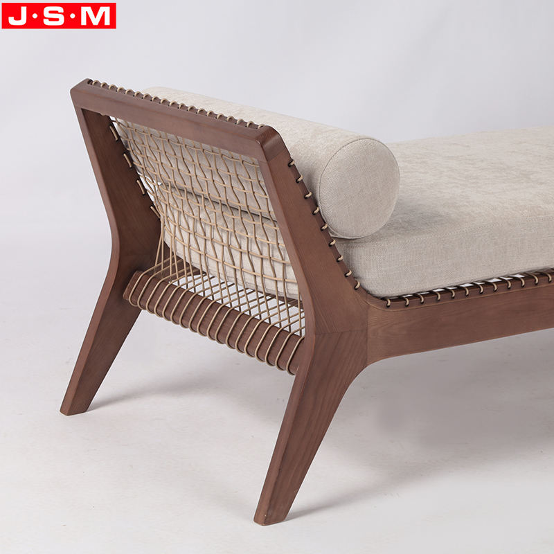 Comfortable Living Room Furniture Plastic Rope Woven Meditation Bench