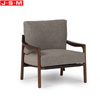 Upholstered Modern Nordic Armchair Living Room Wood Frame Armchair