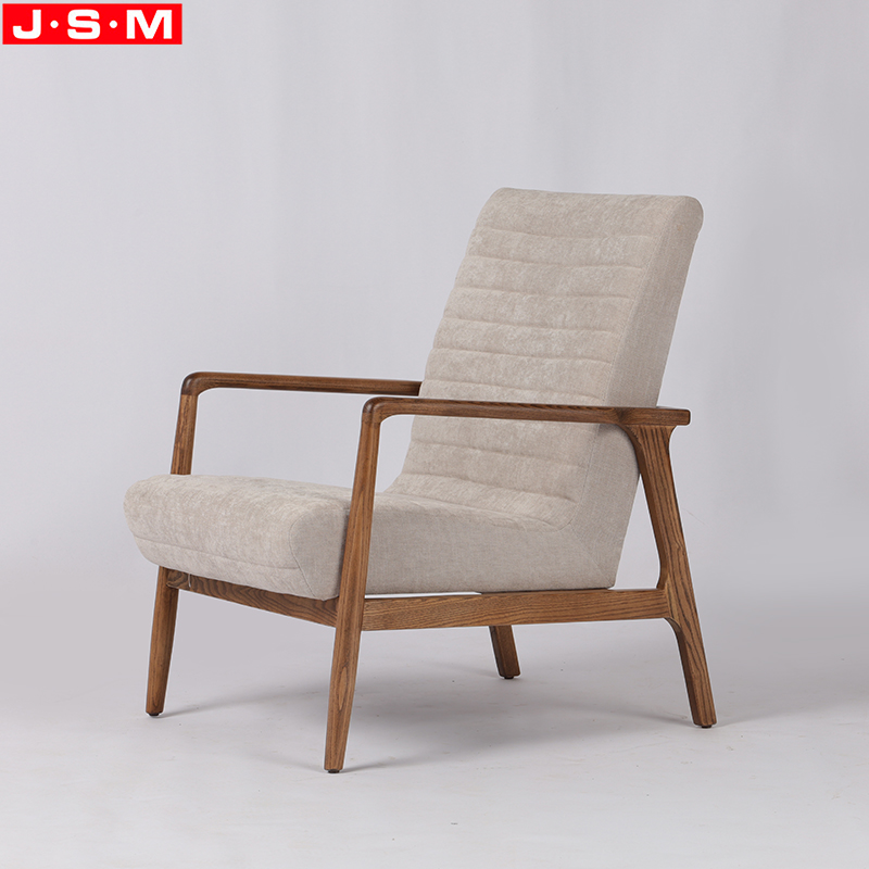 Wooden Legs White Armchair