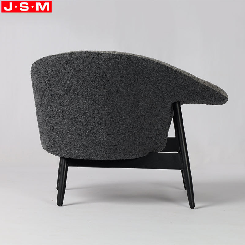 Ash Timber Nordic Style Armchair Living Room Furniture Foam And Fabric Armchair Chairs