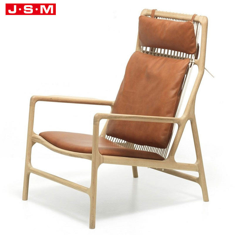 Luxury Modern Rustic Relax Fabric Solid Wood Royal Furniture Dining Armchair