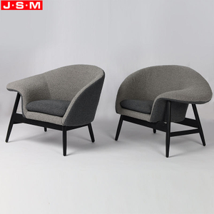 Ash Timber Nordic Style Armchair Living Room Furniture Foam And Fabric Armchair Chairs