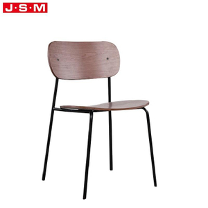 New Products Small Round High Back Soft Buff Wooden Dining Chair