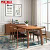 New Design Rustic Luxury Nordic Wood Round Rectangular Live Edge Restaurant Dining Table