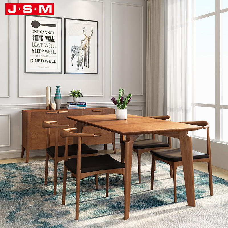 New Design Rustic Luxury Nordic Wood Round Rectangular Live Edge Restaurant Dining Table