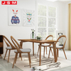 New Design Rustic Luxury Nordic Wood Round Rectangular Live Edge Restaurant Dining Table
