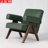 Wooden Armchair Fabric Material Comfortable Living Room Single Lounge Leisure Sofa Chair