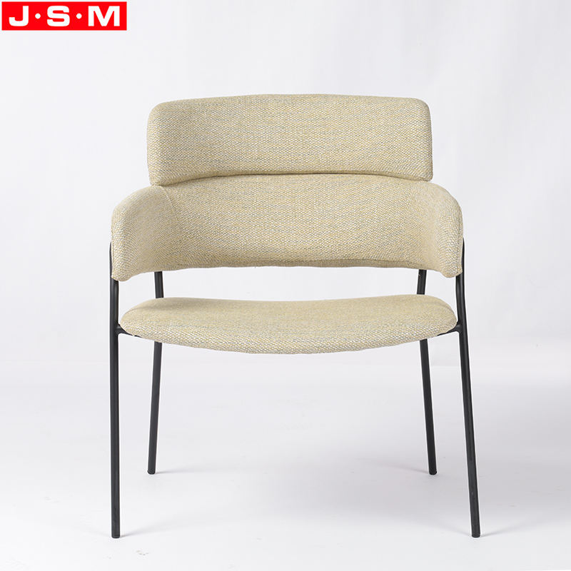 Hot Selling Dining Living Room Armchair Metal Legs Cushion Seat Armchair