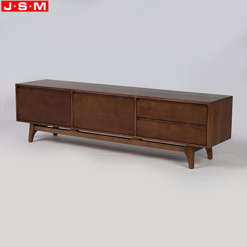 Hot Sale Brown Home Livingroom 1 Door And 3 Drawers Ash Timber Base Stand TV Cabinet