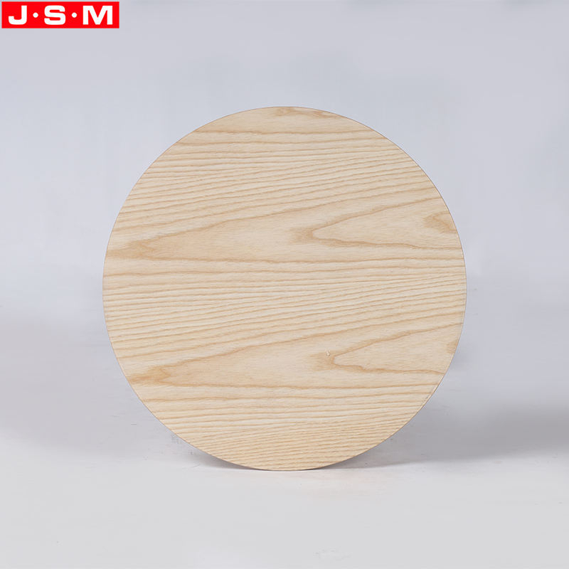 Art Style Buff Ash Timber Table Top Tea Table Wooden Coffee Table With Metal Base