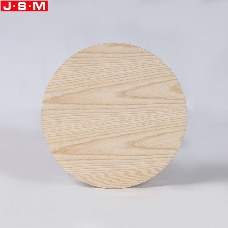 Art Style Buff Ash Timber Table Top Tea Table Wooden Coffee Table With Metal Base