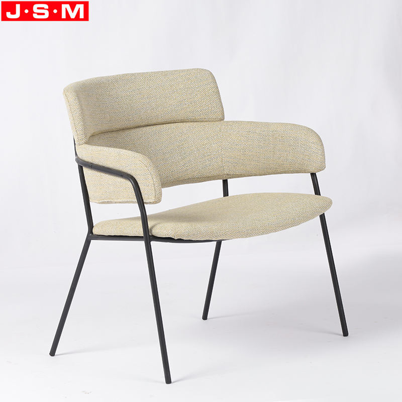 Hot Selling Dining Living Room Armchair Metal Legs Cushion Seat Armchair