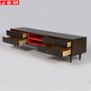 4 Drawers Wood Storage Cabinet Veneer Carcase Stand TV Cabinet For Home Living Room