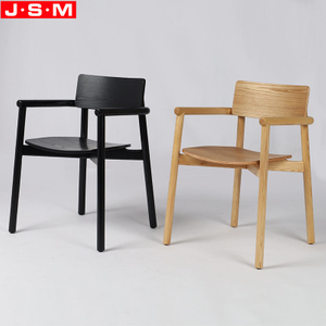 Nordic Restaurant Indoor Bent Wooden Buff And Black Wood Dining Chairs