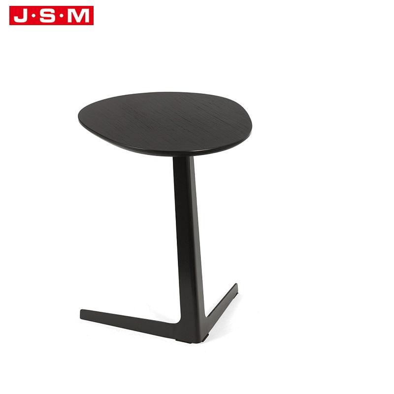 New Design Modern Small Indoor Black Round Wooden Coffee Tea Table