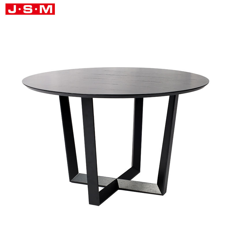 Wooden Veneer Table Top Restaurant Dining Room Furniture Round Dining Table