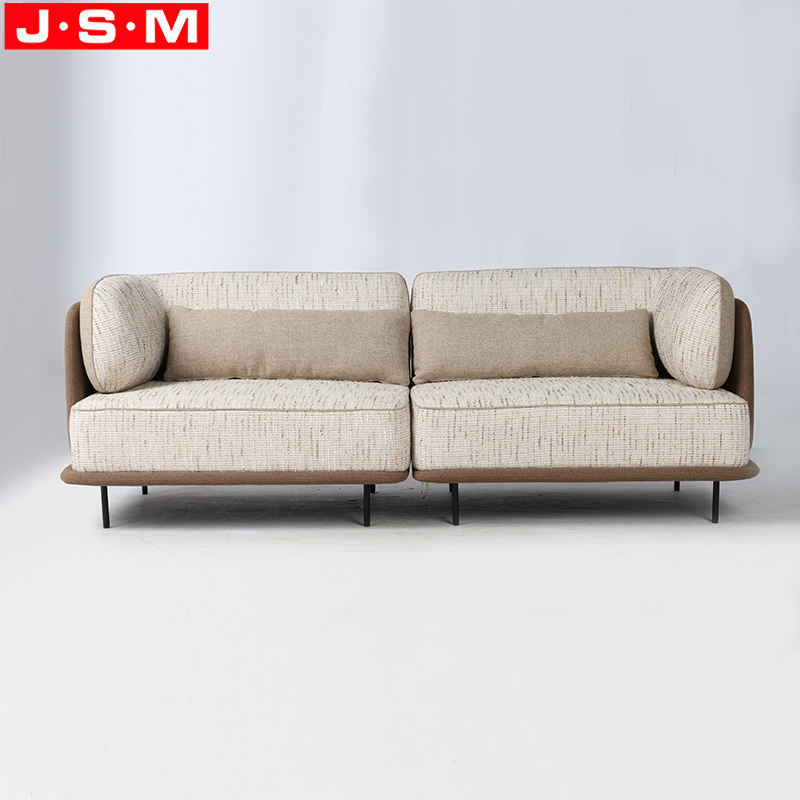 Home Furniture Two Seaters Upholstered Fabric Sectional Living Room Metal Legs Sofa