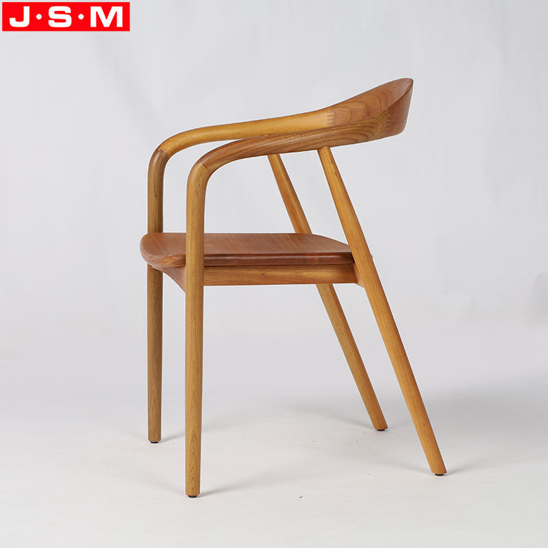 Outdoor Restaurant Chairs Hotel South American Teak Wood Wooden Dining Chair