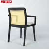 Modern Luxury Nordic Round Trend Walnut Plastic Upholstered High Cafe Dining Chair
