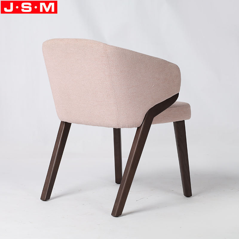 New Design Fabric Wooden Legs Dining Room Dinning Chair With Cushion Seat