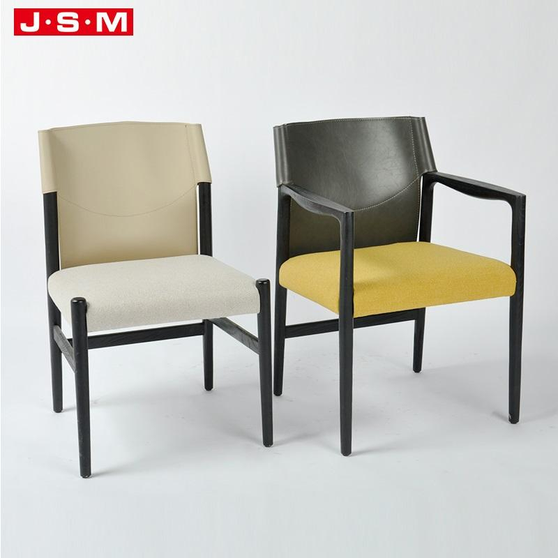 Newest Products Modern Fabric Leather Solid Wooden Frame Armchair