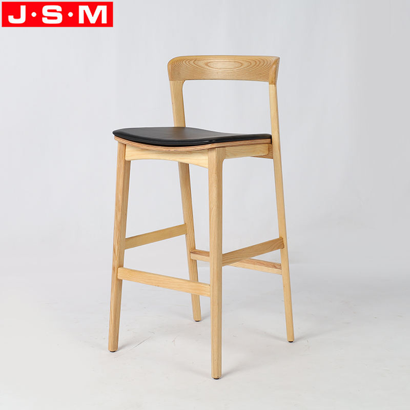 Cushion Seat Wood Bar Chair Kitchen Bar Stool Wooden High Bar Chair