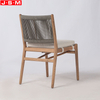 Wholesale Nordic Cotton Rope Woven Back Chairs Fabric Dining Chair