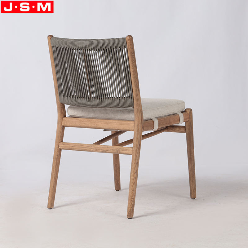 Wholesale Nordic Cotton Rope Woven Back Chairs Fabric Dining Chair