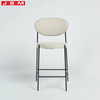 Nordic Home Wood Grey Wooden PU Metal Base Bar Furniture Sports Restaurant Stool Bar Chair