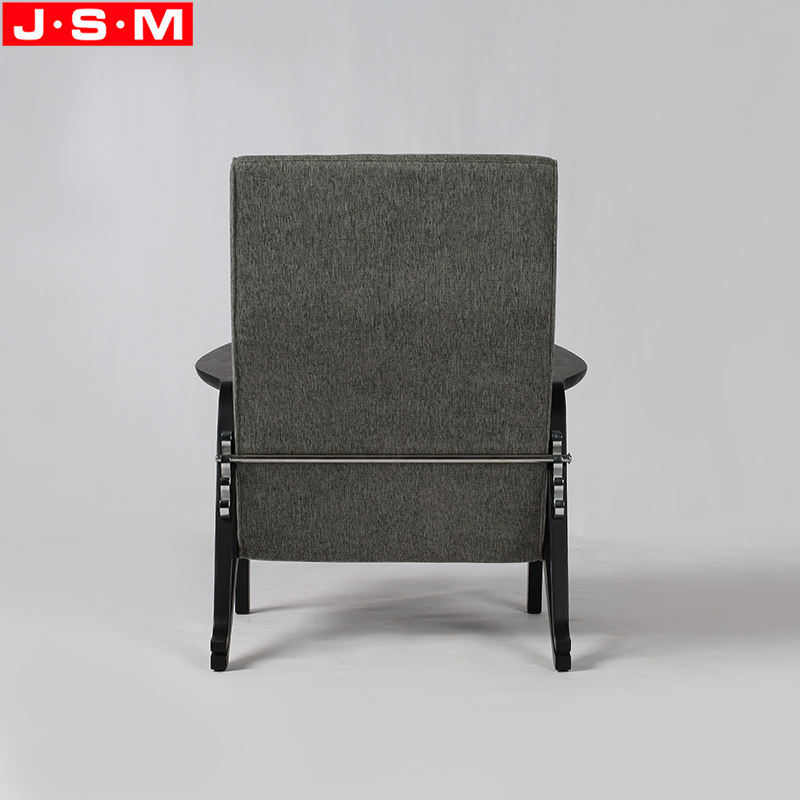 Modern Wood Leisure Chair Reclining Adjustable Backrest Armchair For Living Room Hotel