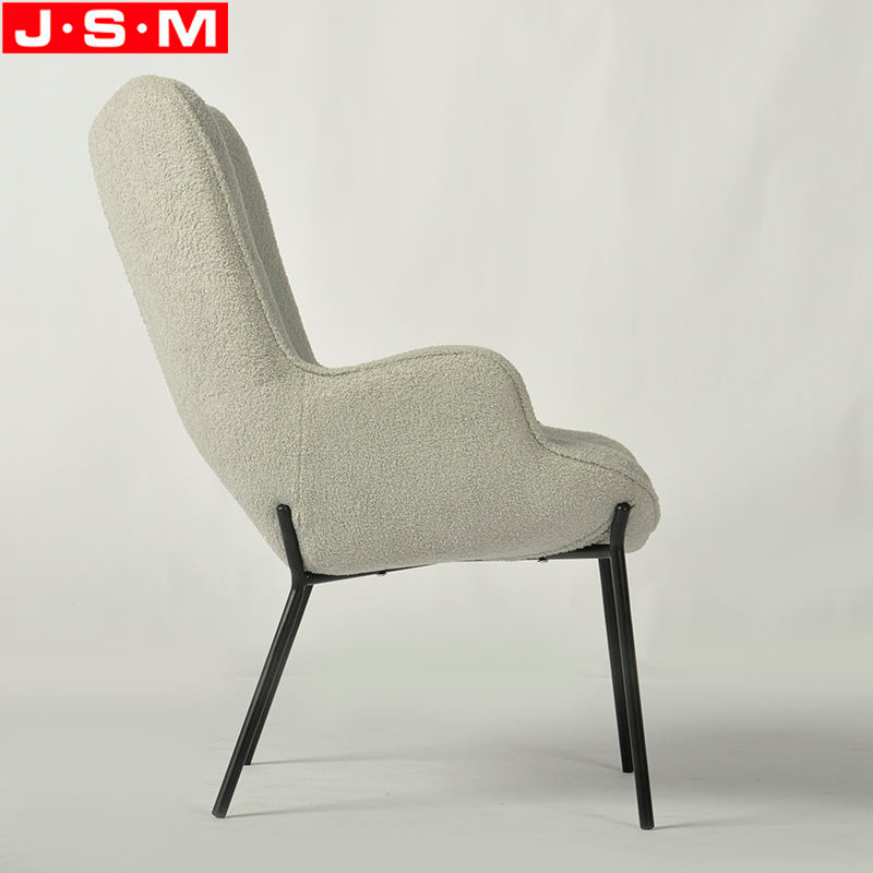 New Design Morden Molded Foam With Fabric Armchair With Metal Base