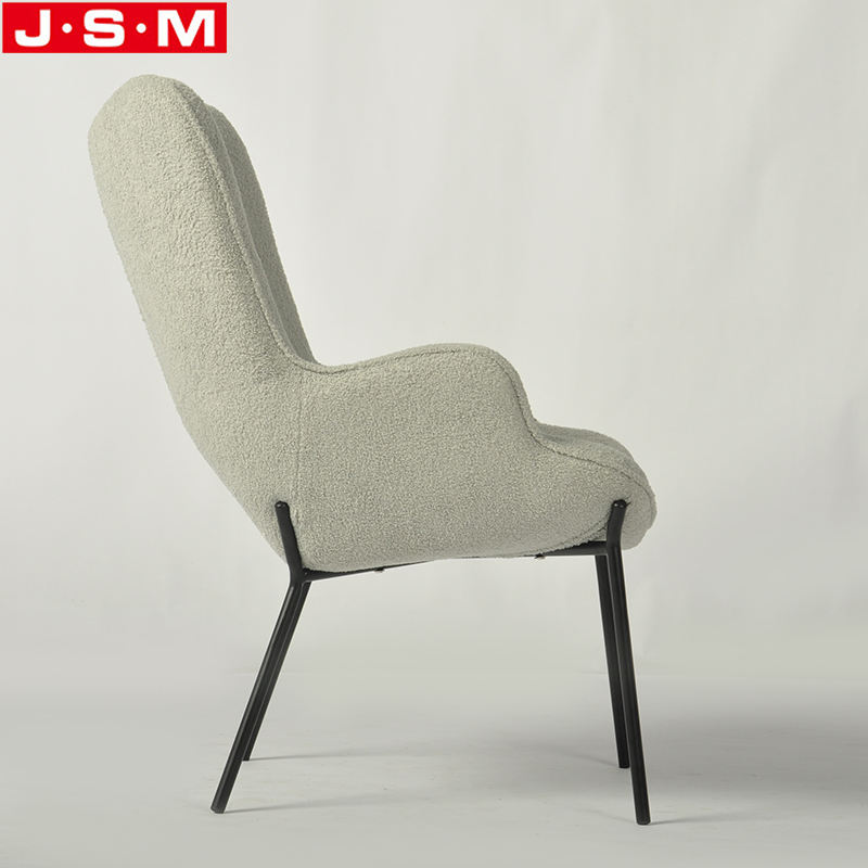 New Design Morden Molded Foam With Fabric Armchair With Metal Base