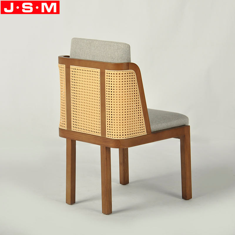 Modern Dining Furniture Not Stackable Plastic Rattan Back Dining Chair