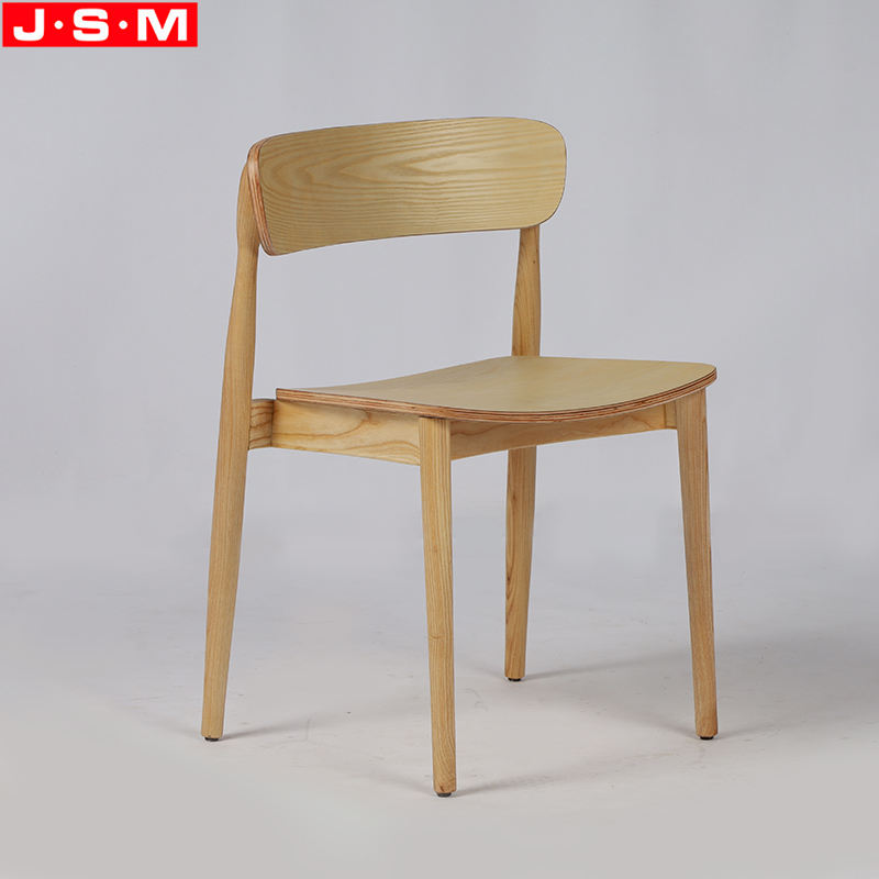 Ash Timber Frame Indoor Dining Chairs With Wooden Back Chair