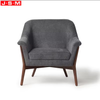 Simple Nordic European Fabric Upholstery Ash Wooden Legs Living Room Armchair Leisure Chair