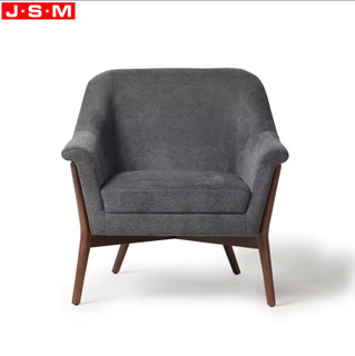 Simple Nordic European Fabric Upholstery Ash Wooden Legs Living Room Armchair Leisure Chair