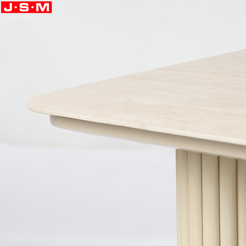 Ash Timber Leg Nordic Dinner Set Furniture Ash Wood Artificial Rattan Dining Table