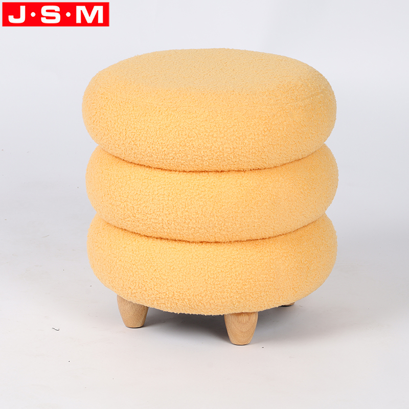 Storage Stool Home Living Room Outdoor Wood Round Large Ottoman Stool